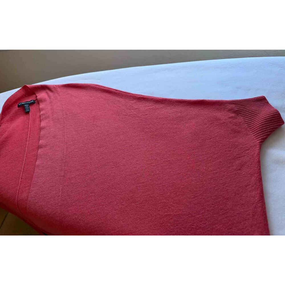 Eileen Fisher Coral Open Cardigan M Wool Modal Camel Batwing Dolman Italy Yarn - Picture 13 of 16